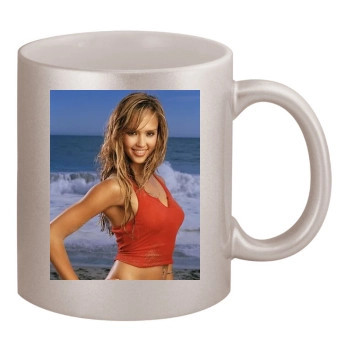 Jessica Alba 11oz Metallic Silver Mug