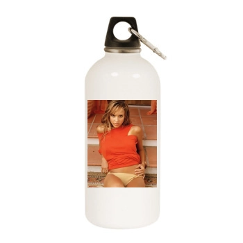 Jessica Alba White Water Bottle With Carabiner