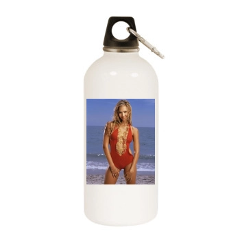 Jessica Alba White Water Bottle With Carabiner