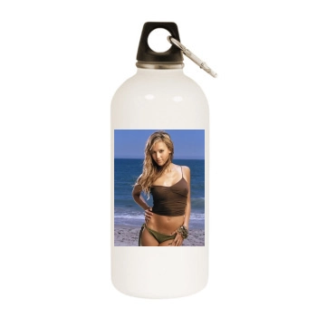 Jessica Alba White Water Bottle With Carabiner