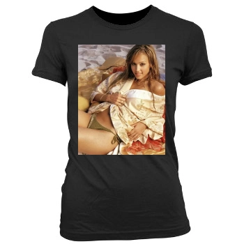 Jessica Alba Women's Junior Cut Crewneck T-Shirt