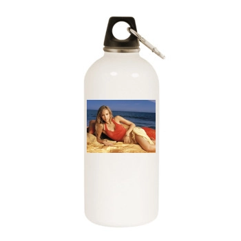 Jessica Alba White Water Bottle With Carabiner