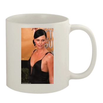 Charlize Theron 11oz White Mug