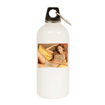 Jessica Alba White Water Bottle With Carabiner