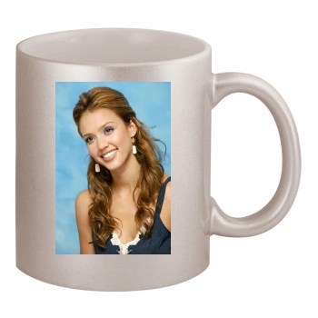 Jessica Alba 11oz Metallic Silver Mug