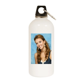 Jessica Alba White Water Bottle With Carabiner