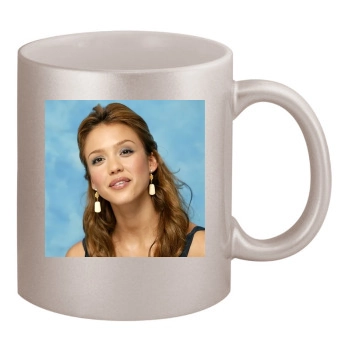 Jessica Alba 11oz Metallic Silver Mug