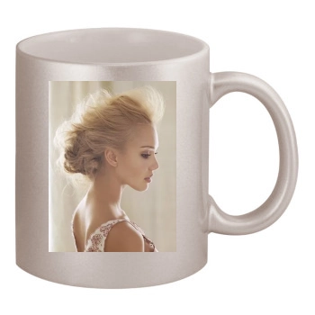 Jessica Alba 11oz Metallic Silver Mug