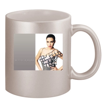 Jessica Alba 11oz Metallic Silver Mug