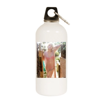 Charlize Theron White Water Bottle With Carabiner