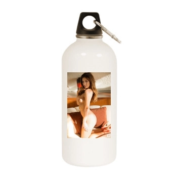 Jessica Ashley White Water Bottle With Carabiner