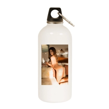 Jessica Ashley White Water Bottle With Carabiner