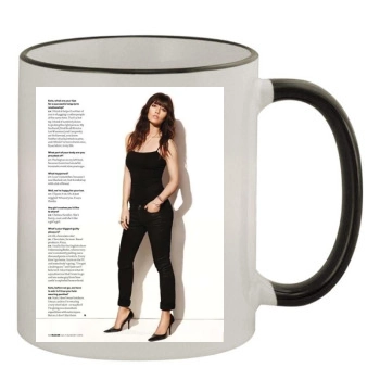 Jessica Biel 11oz Colored Rim & Handle Mug