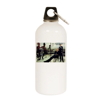 Jessica Biel White Water Bottle With Carabiner