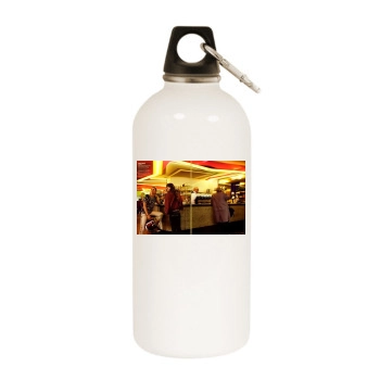 Jessica Biel White Water Bottle With Carabiner