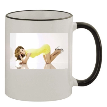 Jessica Biel 11oz Colored Rim & Handle Mug