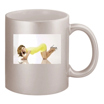 Jessica Biel 11oz Metallic Silver Mug