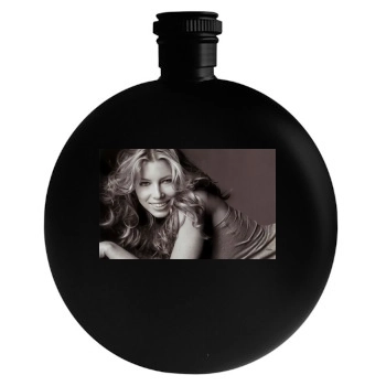 Jessica Biel Round Flask