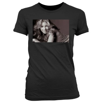 Jessica Biel Women's Junior Cut Crewneck T-Shirt