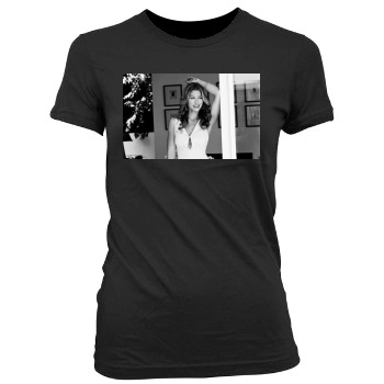 Jessica Biel Women's Junior Cut Crewneck T-Shirt