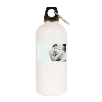 Jessica Biel White Water Bottle With Carabiner