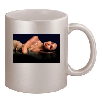 Jessica Biel 11oz Metallic Silver Mug