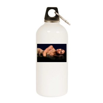 Jessica Biel White Water Bottle With Carabiner