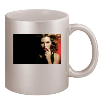 Jessica Biel 11oz Metallic Silver Mug