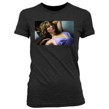 Jessica Biel Women's Junior Cut Crewneck T-Shirt