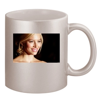 Jessica Biel 11oz Metallic Silver Mug