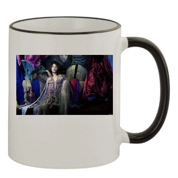 Jessica Biel 11oz Colored Rim & Handle Mug