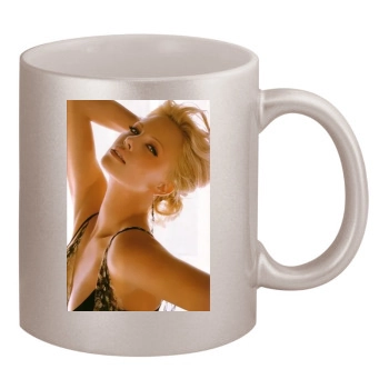 Charlize Theron 11oz Metallic Silver Mug