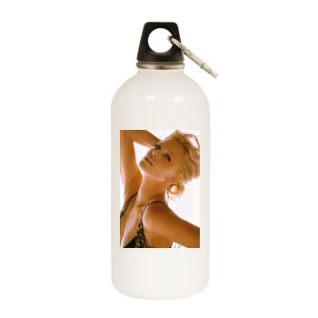 Charlize Theron White Water Bottle With Carabiner