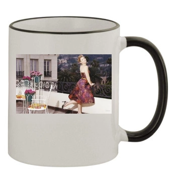 Jessica Biel 11oz Colored Rim & Handle Mug