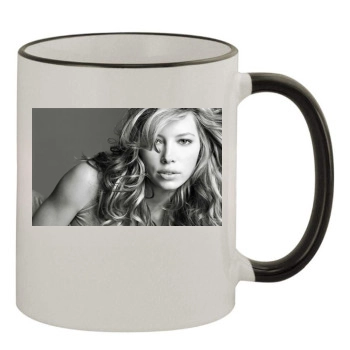 Jessica Biel 11oz Colored Rim & Handle Mug