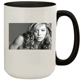 Jessica Biel 15oz Colored Inner & Handle Mug