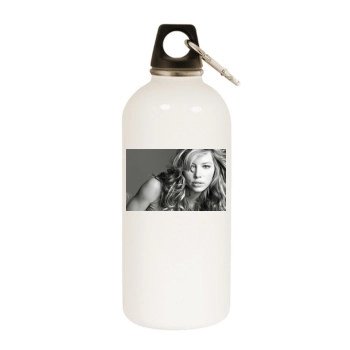 Jessica Biel White Water Bottle With Carabiner