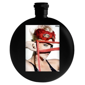 Charlize Theron Round Flask