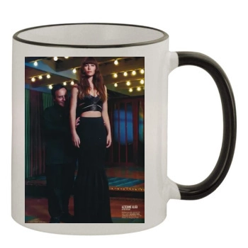 Jessica Biel 11oz Colored Rim & Handle Mug