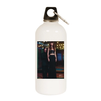 Jessica Biel White Water Bottle With Carabiner