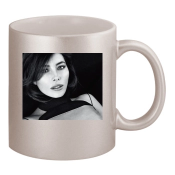 Jessica Biel 11oz Metallic Silver Mug