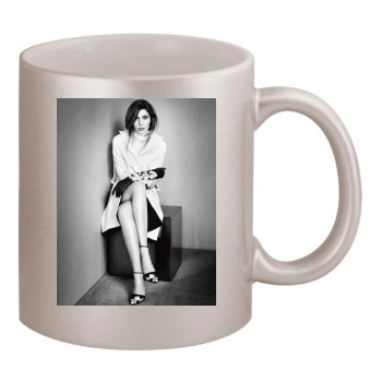 Jessica Biel 11oz Metallic Silver Mug