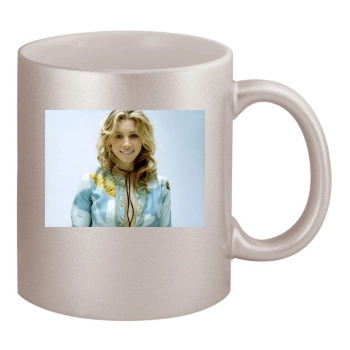 Jessica Biel 11oz Metallic Silver Mug