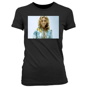 Jessica Biel Women's Junior Cut Crewneck T-Shirt