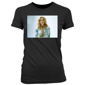 Jessica Biel Women's Junior Cut Crewneck T-Shirt