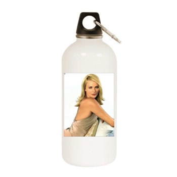 Charlize Theron White Water Bottle With Carabiner