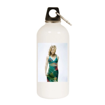 Jessica Biel White Water Bottle With Carabiner