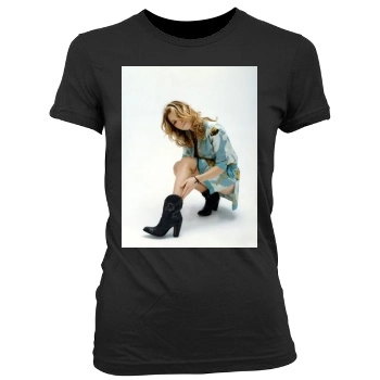 Jessica Biel Women's Junior Cut Crewneck T-Shirt