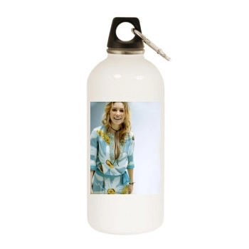 Jessica Biel White Water Bottle With Carabiner