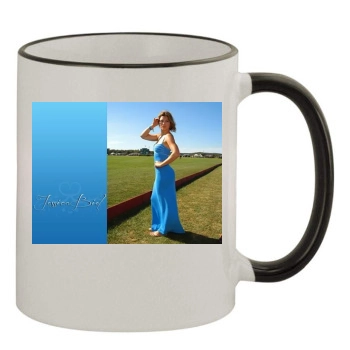 Jessica Biel 11oz Colored Rim & Handle Mug